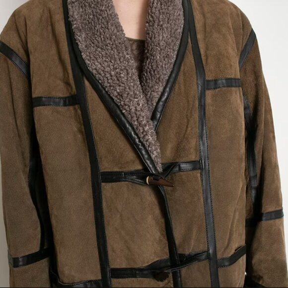 90s shearling sherpa jacket - Picture 5 of 10